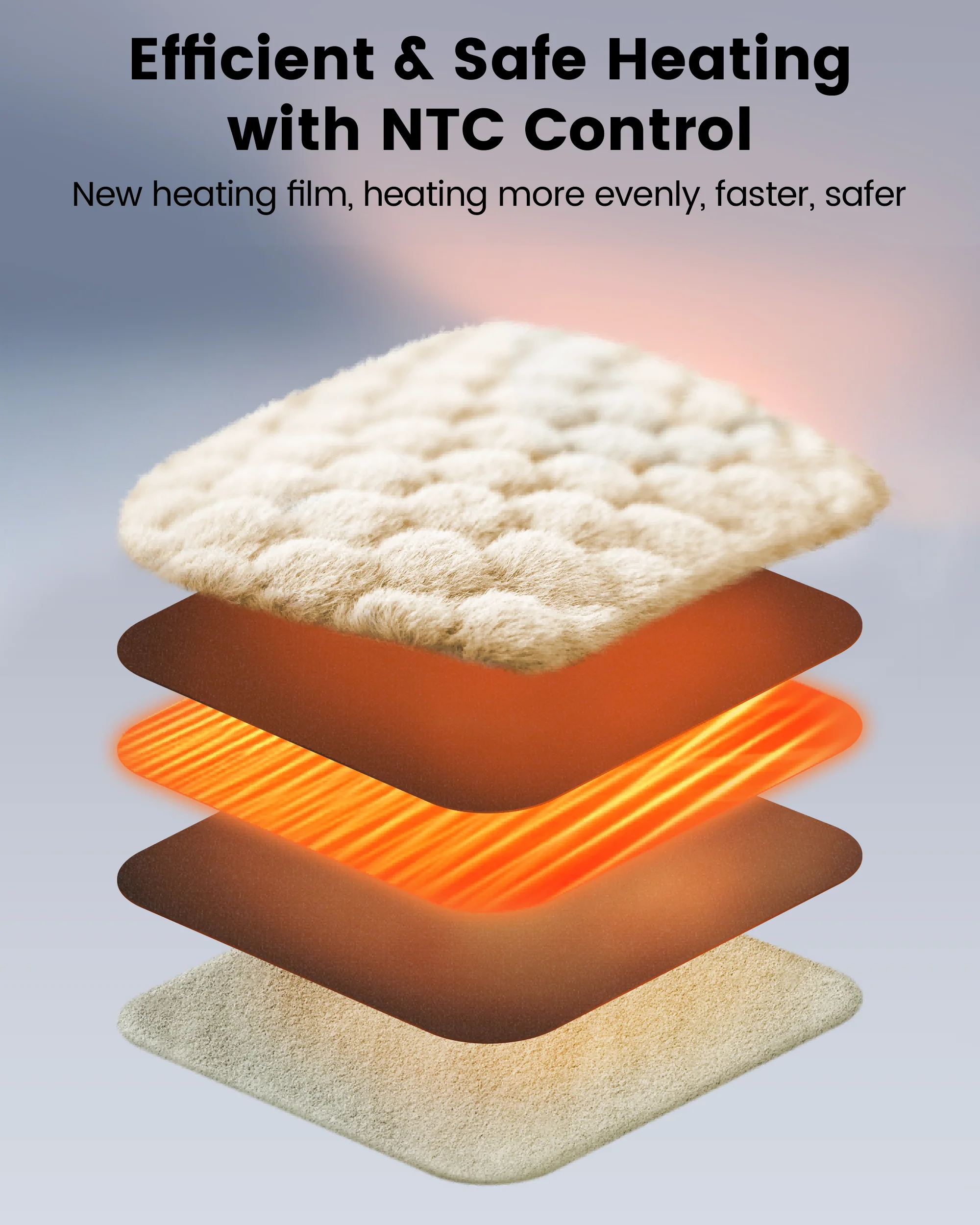 Plush Fabric Heating-Vibrating Massage Mat - 6413