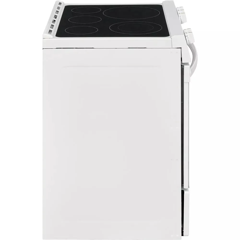 Four simple de 76 cm (30 po) et de 142 litres (5 pi³) blanc avec vitre noire NVS