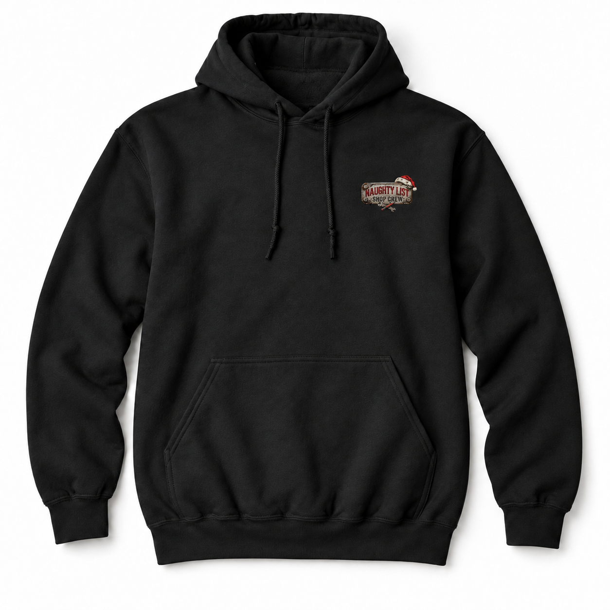 Naughty List Shop Crew Chest Print Hoodie