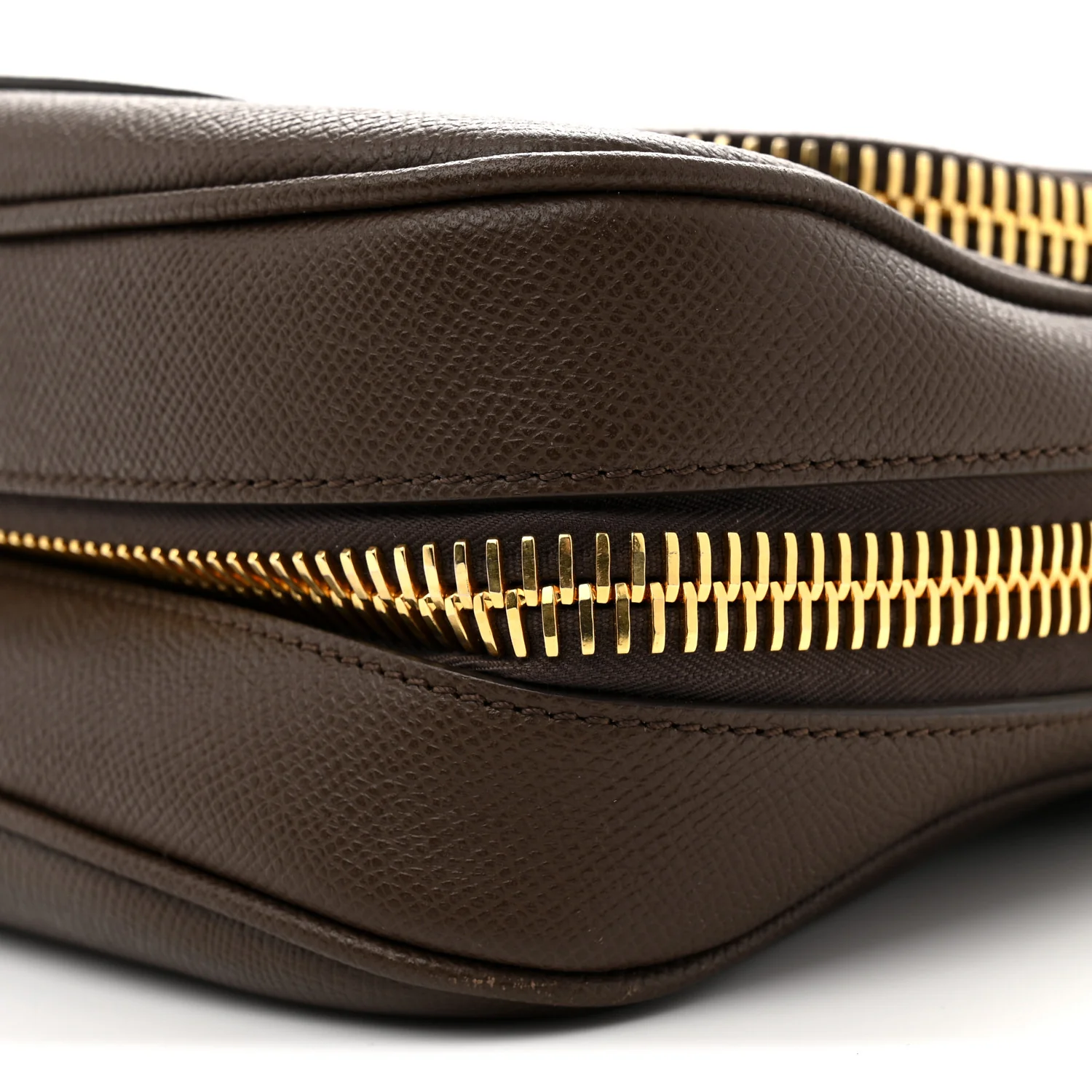 Grained Calfskin Medium Jennifer Crossbody Bag Brown