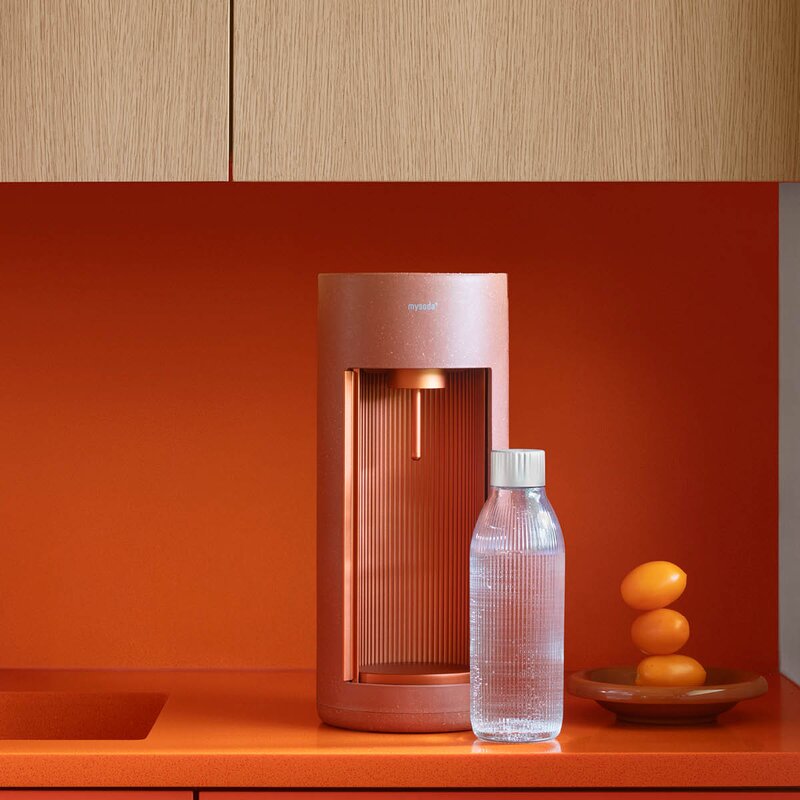 Glassy kullsyremaskin uten sylinder terracotta