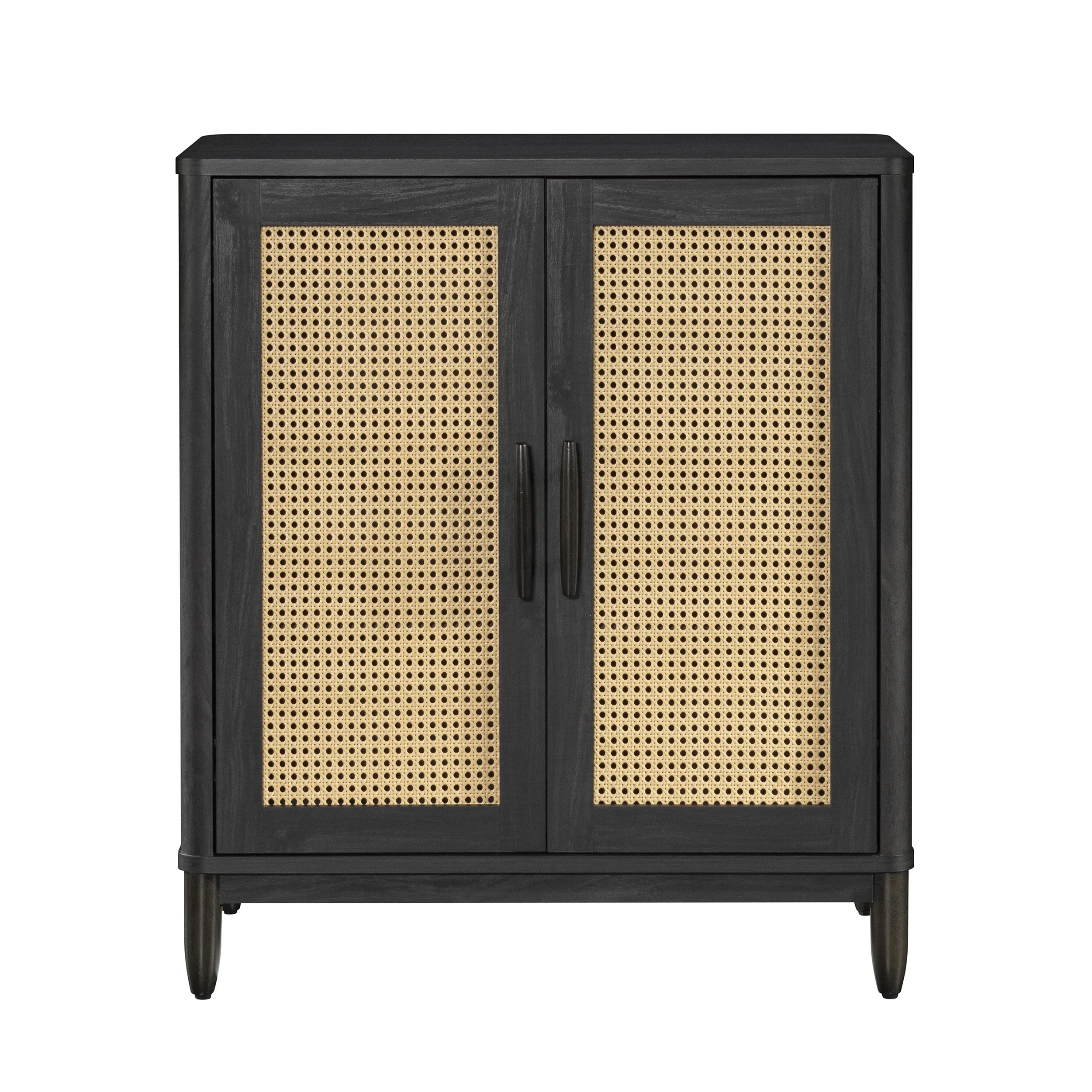 Better Homes & Gardens Springwood Caning Bar Cabinet, Light Honey Finish