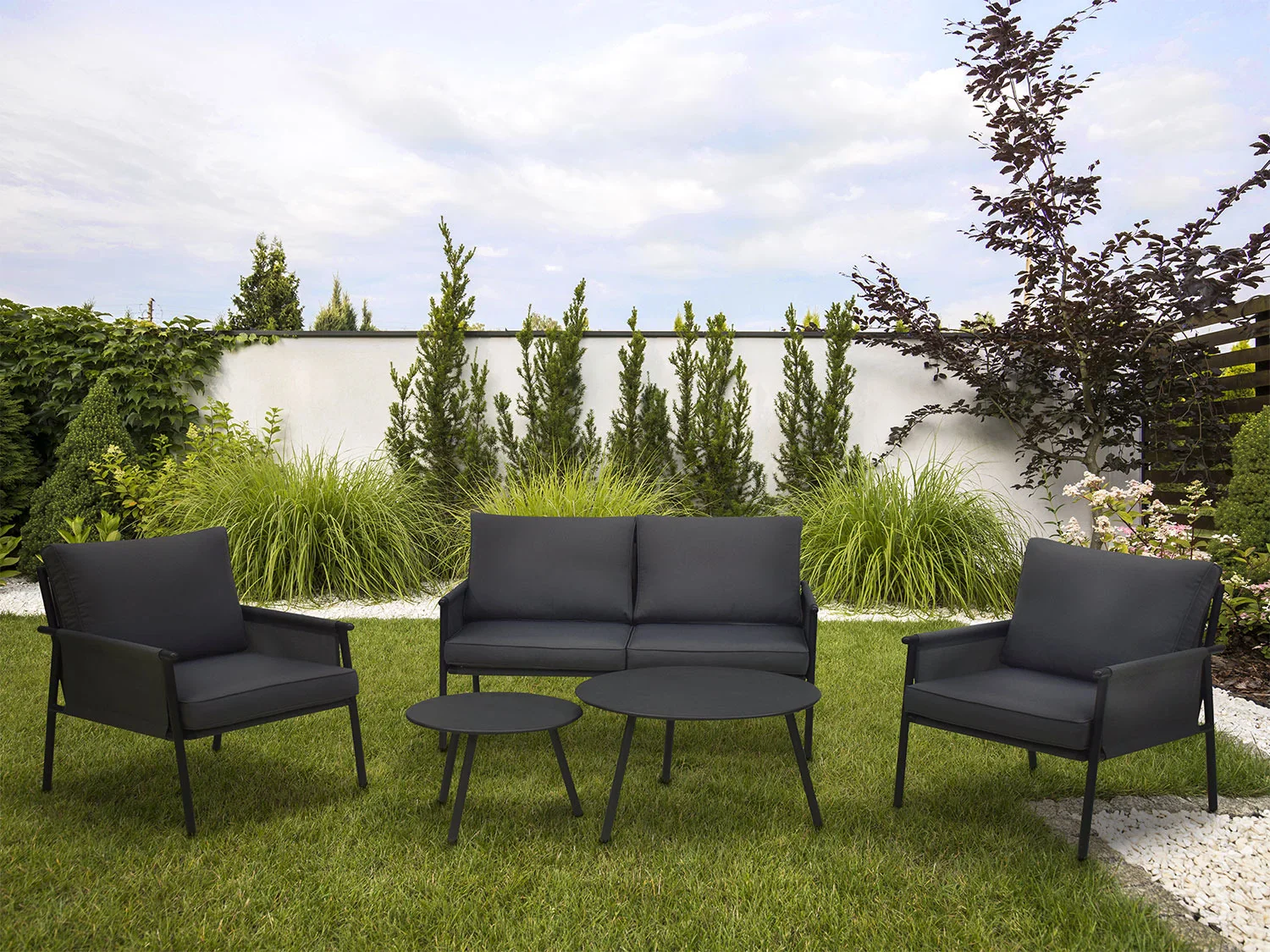 Quadrato Outdoor Ensemble de salon  Textilen , 5 pices, en matriau rsistant aux intempries