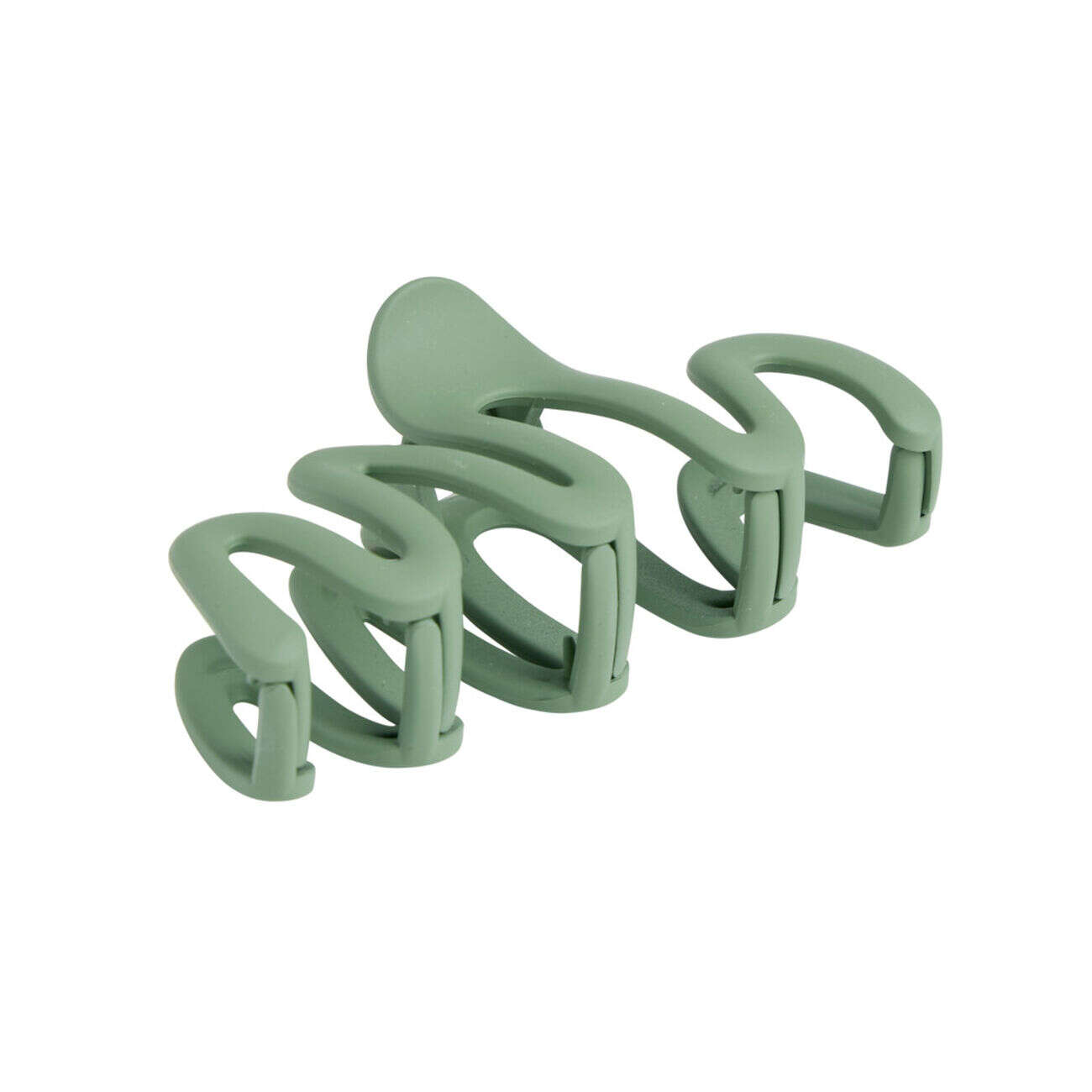 Pince à cheveux forme zig zag unie mate L8cm (3 modèles)