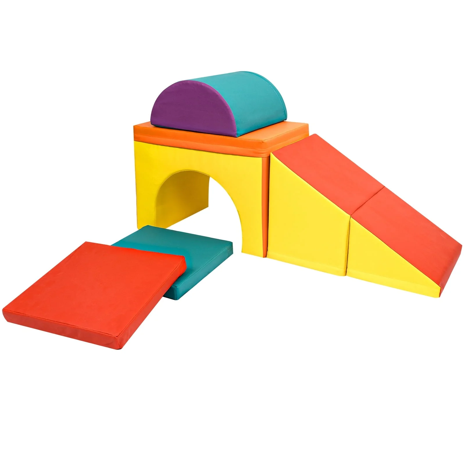 KORIMEFA 5 PCS Kids Climbing Toys for Toddlers 1 - 3, Lightweight Couch Kids for Crawling Sliding, Soft Play Equipment Foam Climber Blocks, Indoor Climb and Crawl Activity Playset