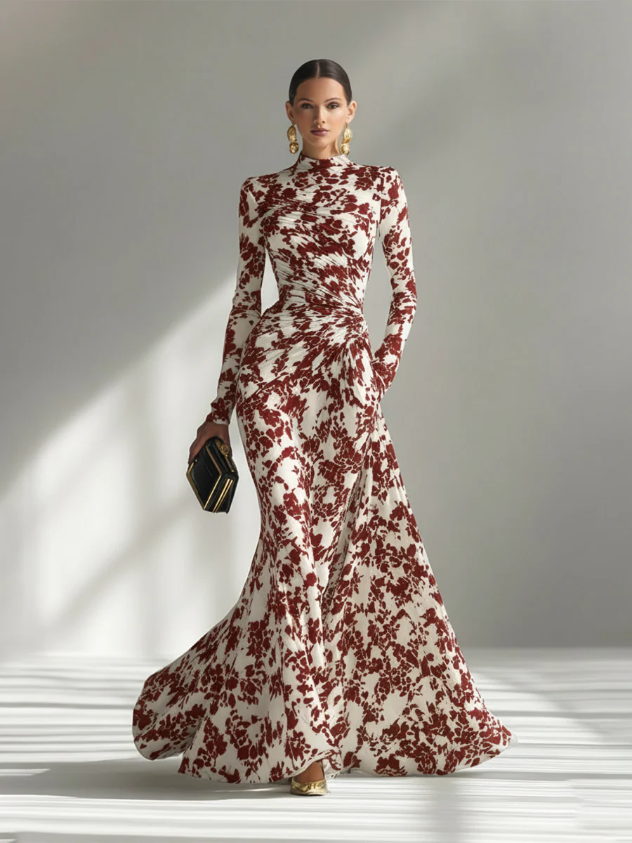 Damiana | Robe enveloppante en mélange stretch