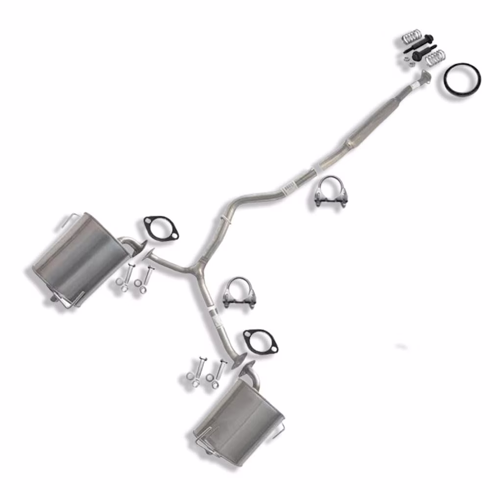 Stainless Steel Exhaust System Kit - Fits 2009 - 2013 Subaru Forester & 2008 - 2011 Subaru Impreza 2.5 L | Direct - Fit Muffler & Resonator Replacement