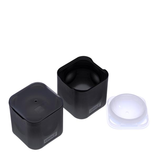 Isbitform kuler m/ lokk 6 cm 2 stk svart
