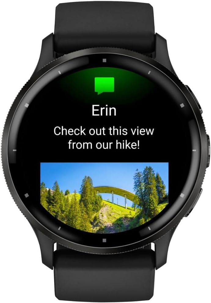 Garmin Venu 3 Health and Fitness GPS Smartwatch Slate Bezel/Black Band (45mm) - (Renewed)