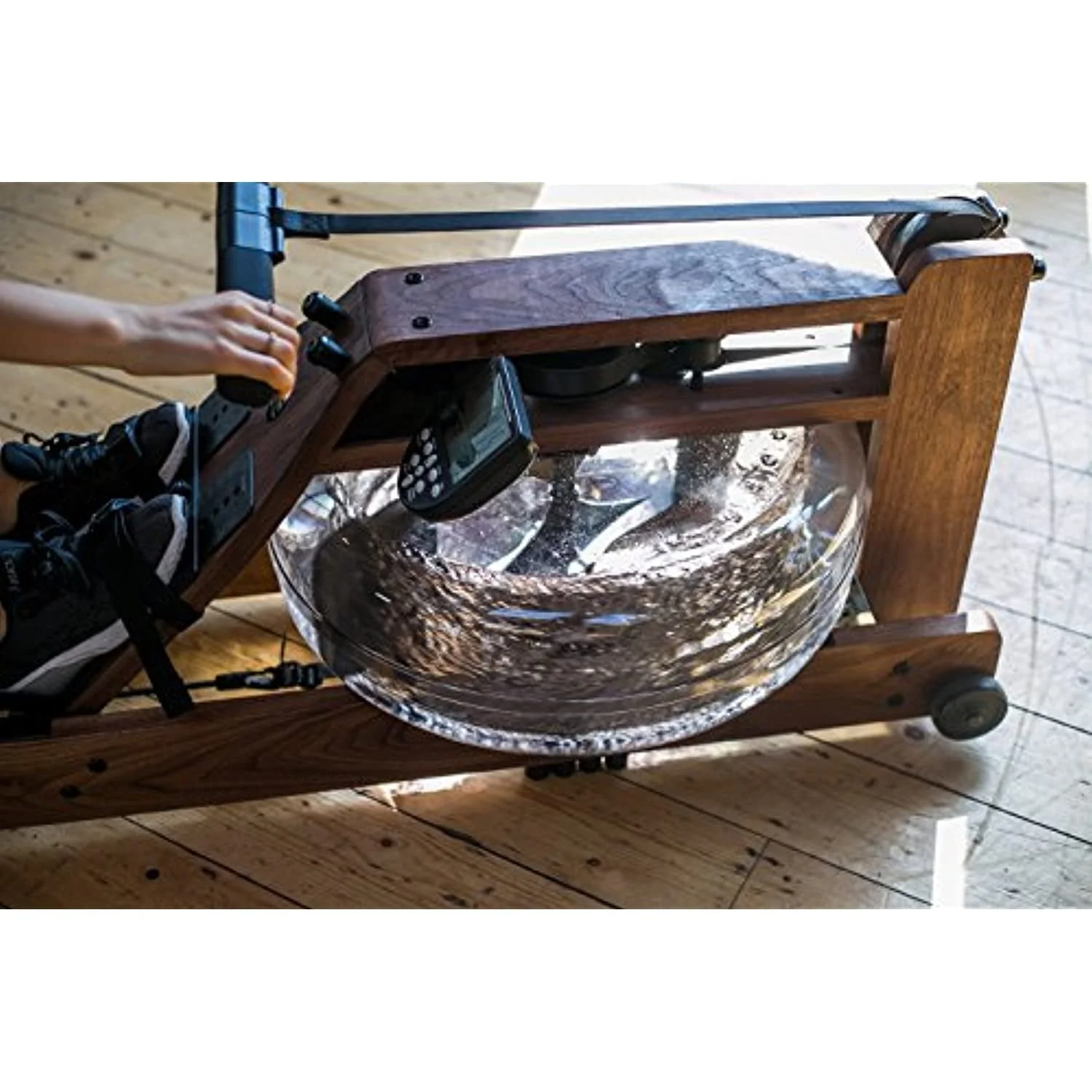 Classic Exercise Rowing Machine in Black Walnut with S4 Monitor Image 5