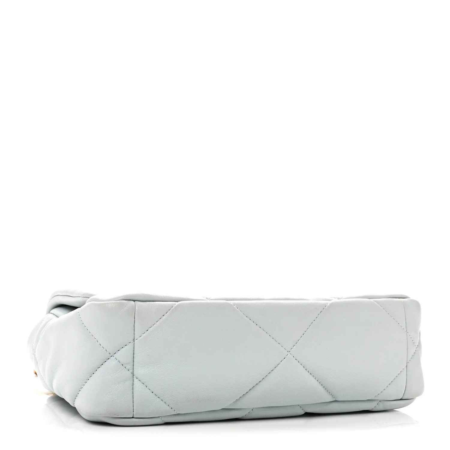 Lambskin Quilted Medium Chanel 19 Flap Light Blue