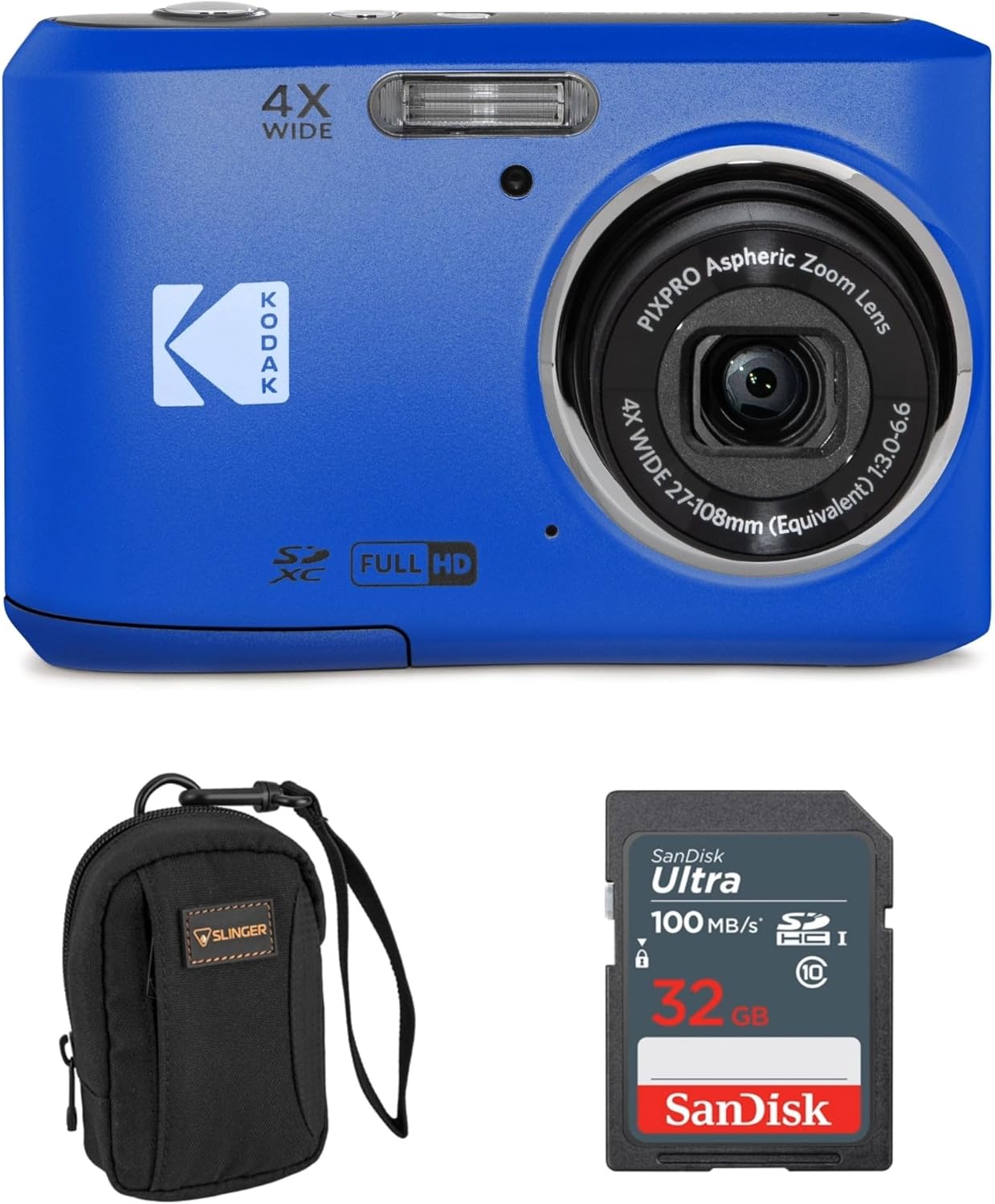 KODAK PIXPRO FZ45-BK 16MP Digital Camera 4X Optical Zoom 27mm Wide Angle 1080P Full HD Video 2.7
