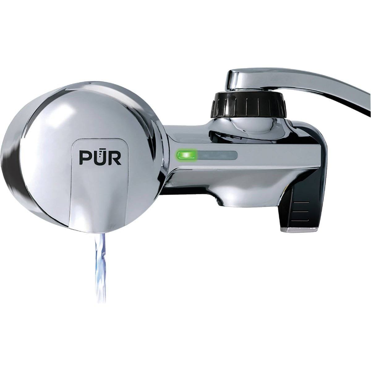Pur Plus Faucet Filtration System, Chrome, Filter Change Light