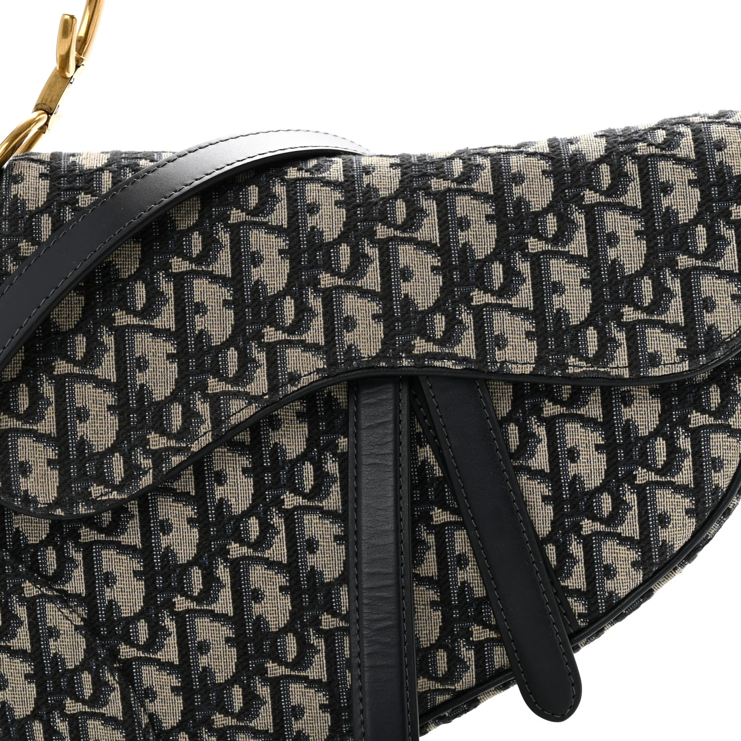 Oblique Saddle Bag With Strap Blue