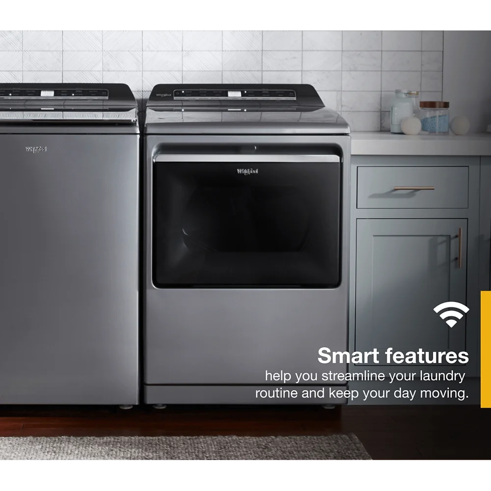 Whirlpool 7.4 cu ft Chrome Shadow Electric Top Load Clothes Dryer