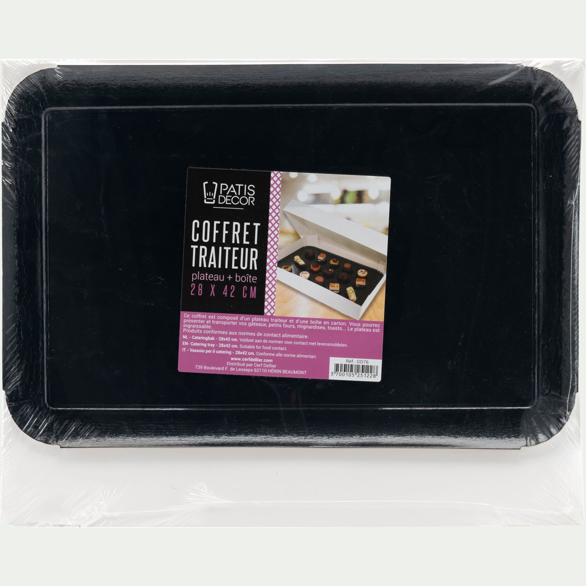 PATISDECOR - Coffret traiteur en carton 28x42cm - blanc