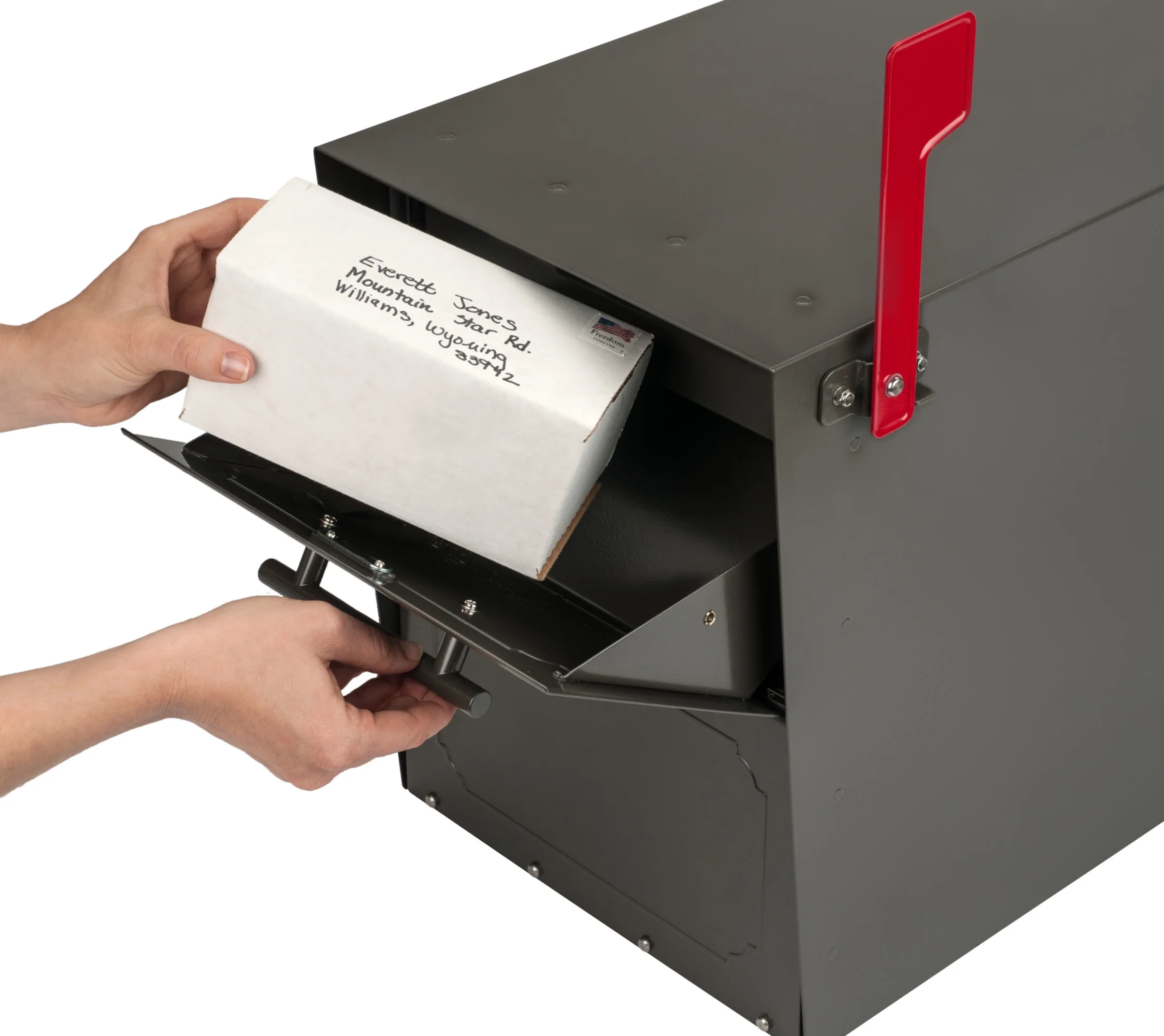 Oasis Classic Black Post Mount Mailbox, Galvanized Steel, Locking(Black) - Image 7