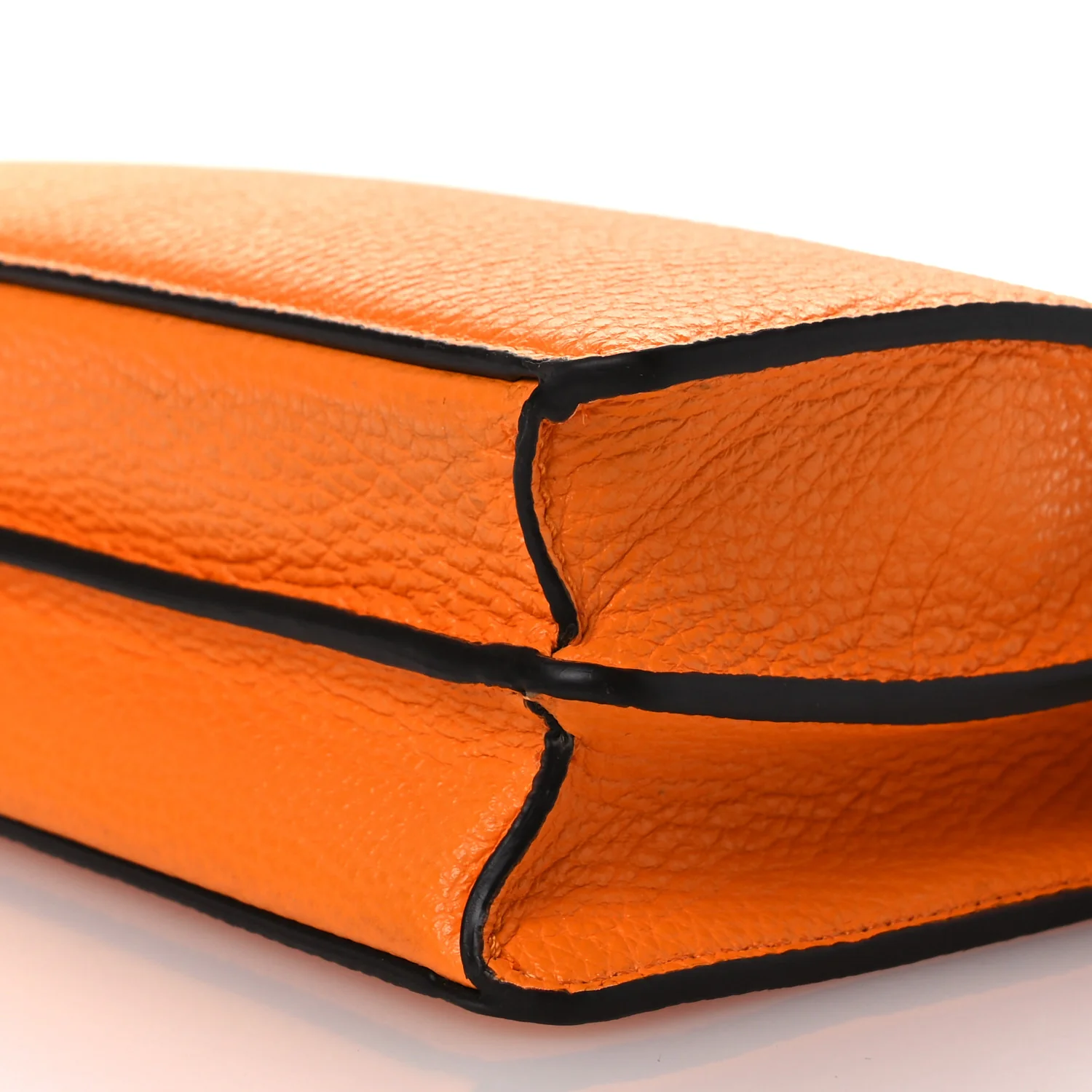 Cuoio Romano Vitello Cover Bi-Color Peekaboo I See U X Cross Satchel Orange