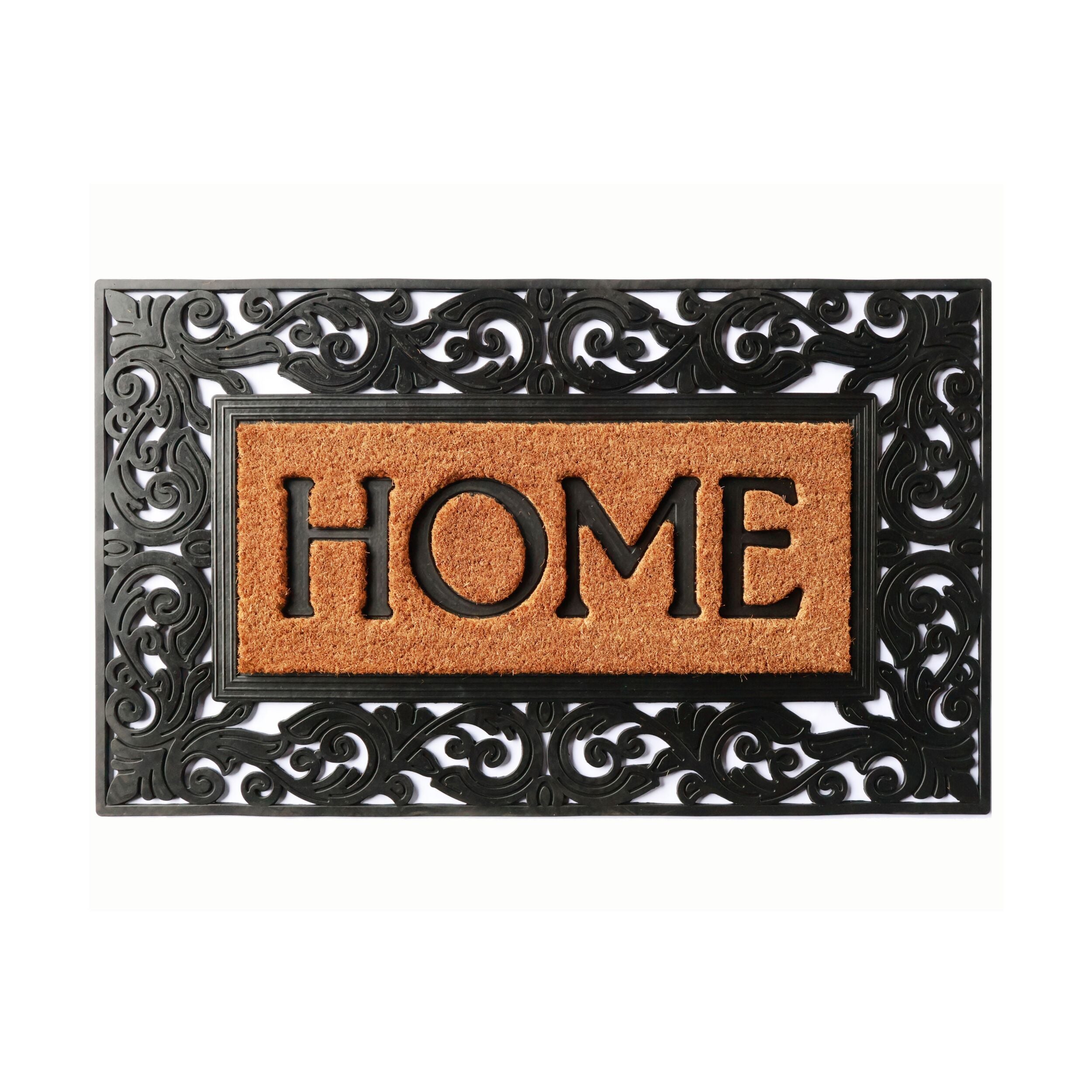 Home Rubber and Coir Doormat 75cm