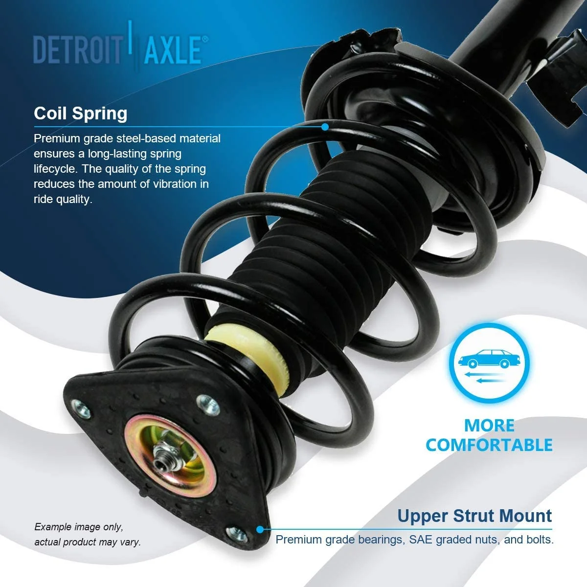 Front Struts for 2004-2013 Mazda 3, 2006-2010 Mazda 5 Complete 2 Front Struts with Coil Spring 2005 2007 2008 2009 Replacement Quick Install Ready Struts Assembly - Image 4