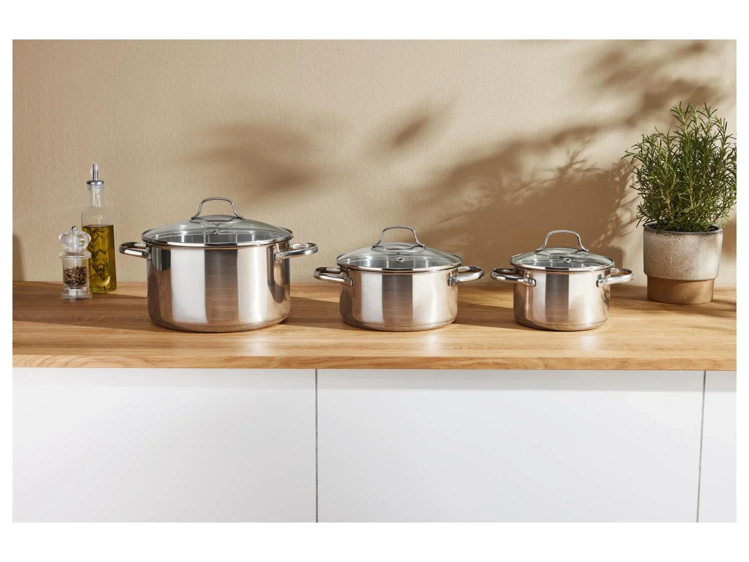 SILVERCREST Batterie de cuisine, 3 pices
