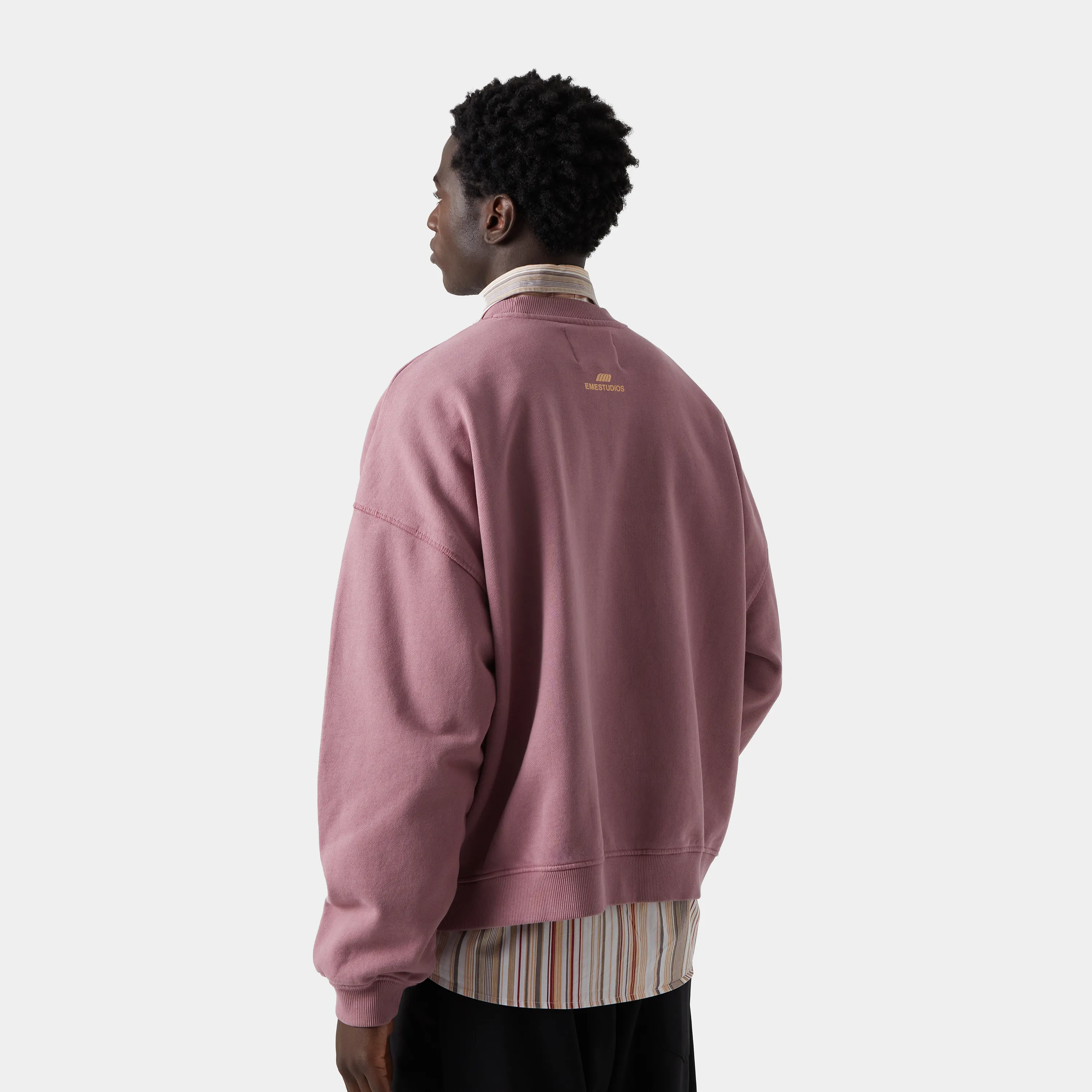 Mbuddy Taupe Oversized Crewneck