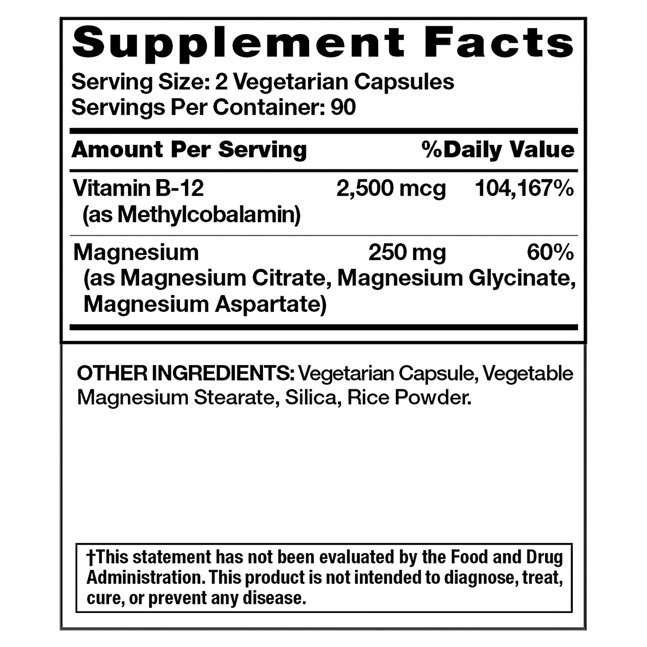 Magnesium Blend, 250 mg, 180 Vegetarian Capsules - Image 5