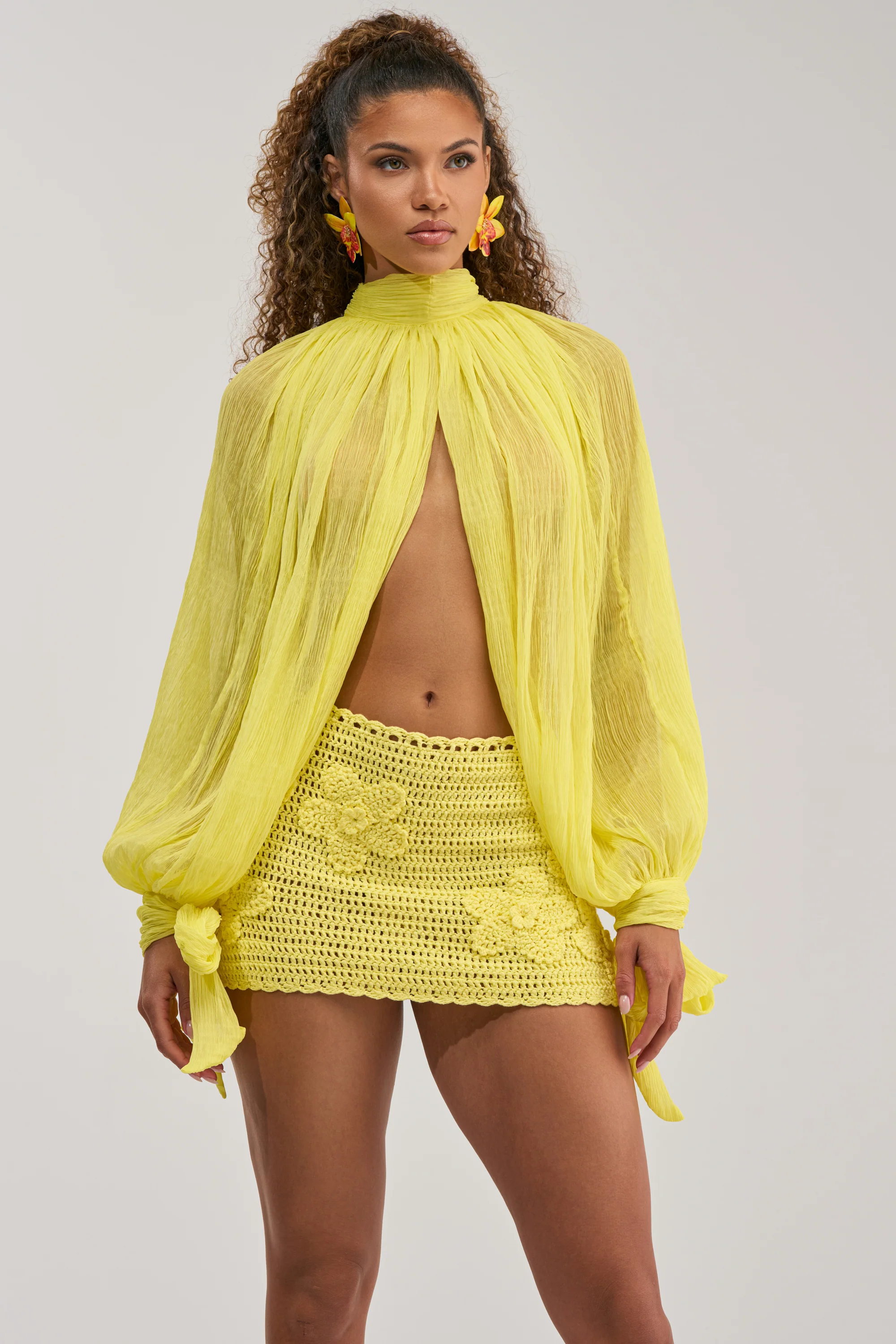 HELLO SUNSHINE CHIFFON BLOUSE - Akira Store