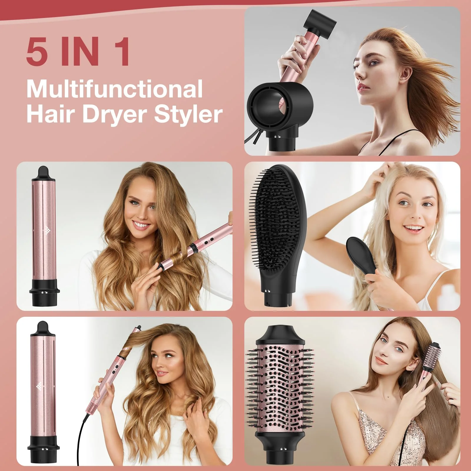 Brightup Hair Dryer Brush with 110.000 RPM Negative Ionic Blow Dryer