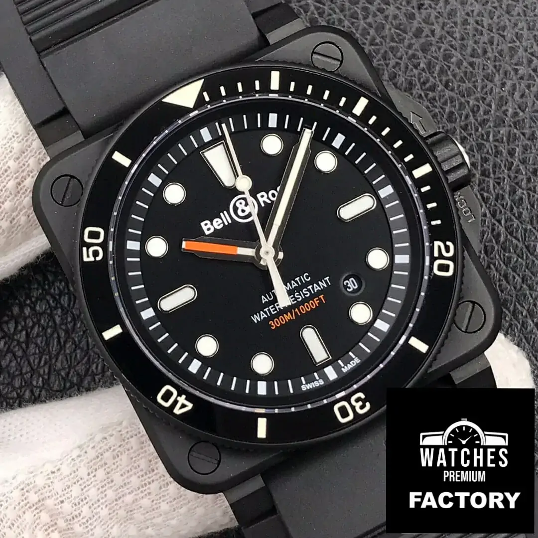 Bell & Ross BR0392-D-BL-CE / SRB Black Strap