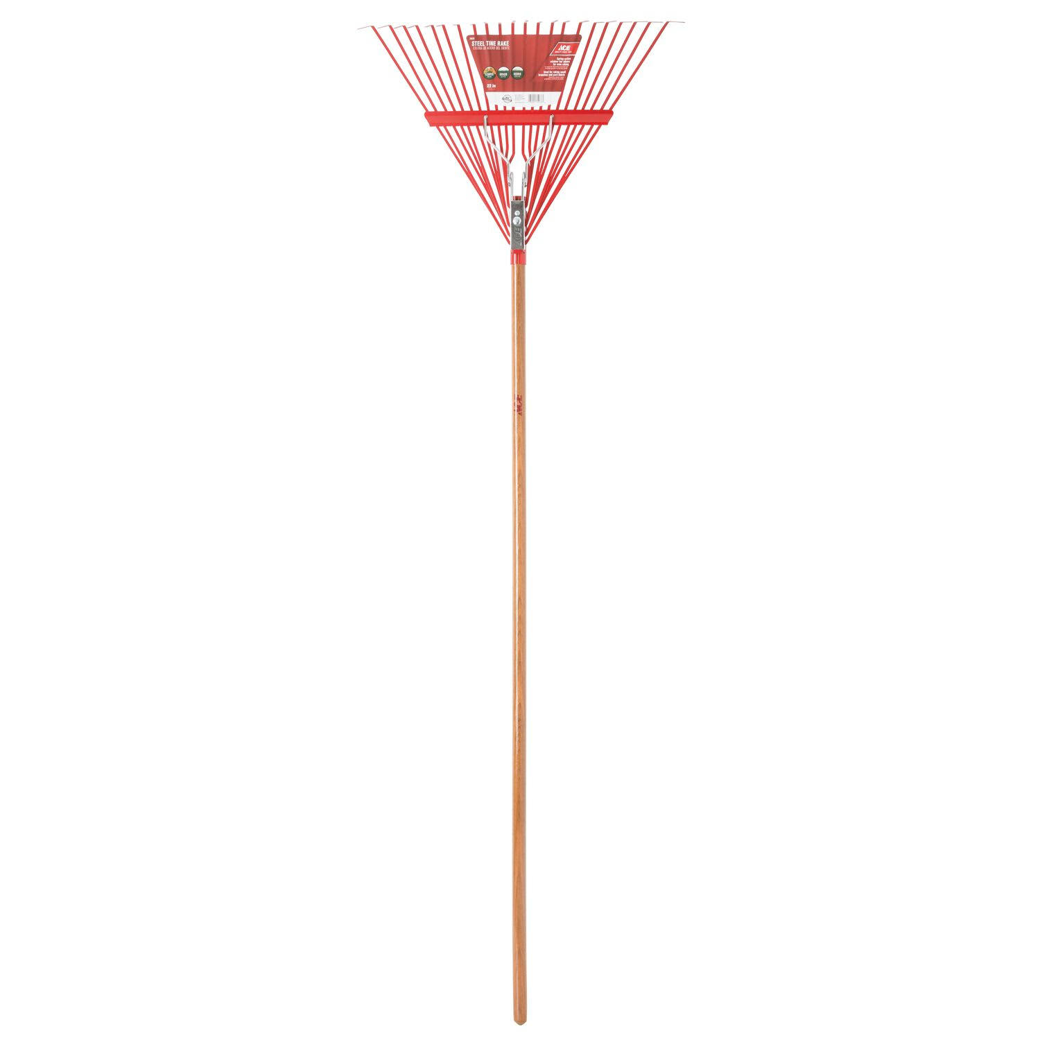 Ace 64.5 in. L x 22 in. W Steel Rake Wood