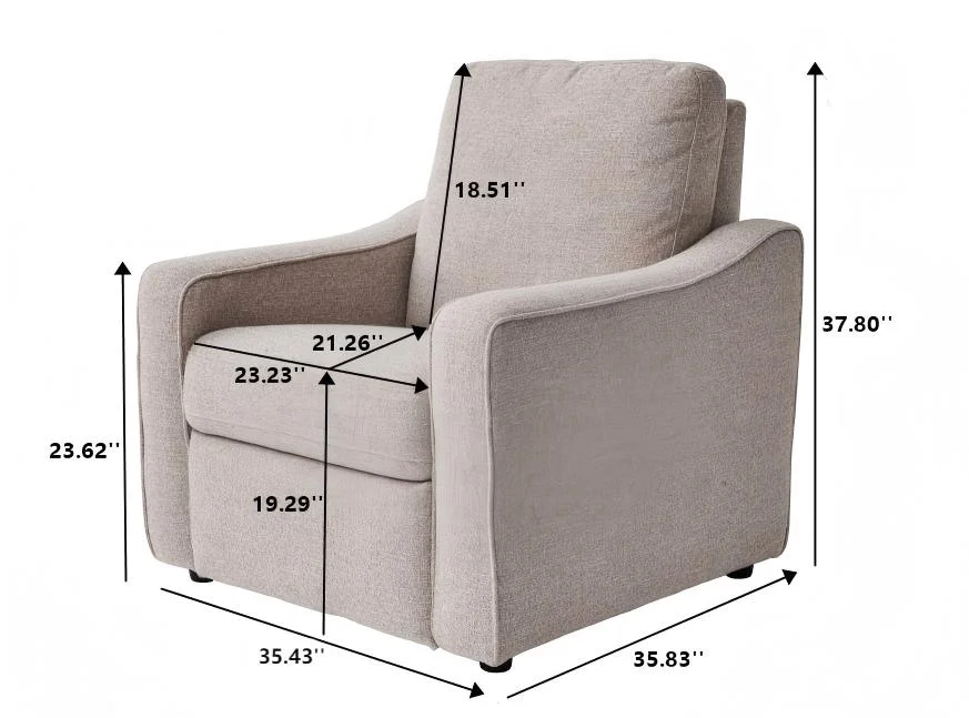 Better Homes & Gardens Allen Push-Button Power Recliner Chair, Cocoa Faux Leather