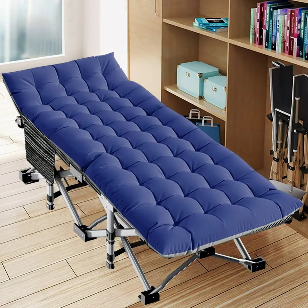 Docred Folding Camping Cots for Adults，heavy Duty Cots for Sleeping, Travel Military Portable Cots Bed with 2-Sided Mattress & Carrying Bag