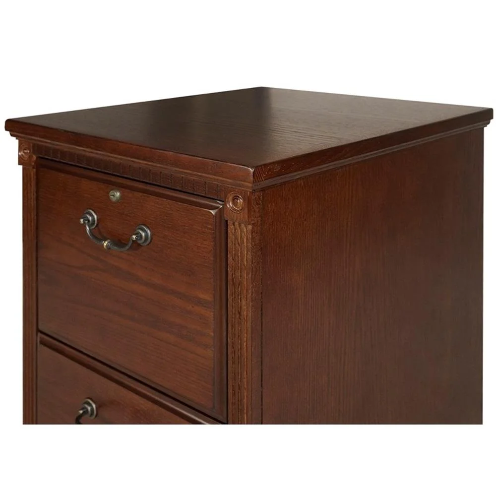 Huntington Transitional Oxford 2 Drawer Wood File Cabinet Oak(Oak) - Image 10