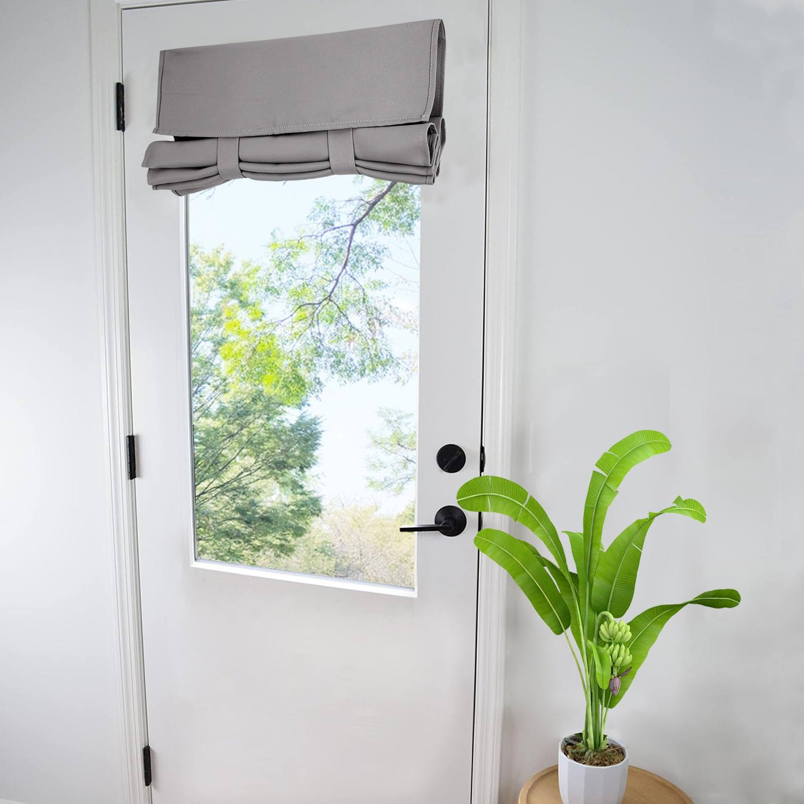 WdFour Door Curtains for Door Window, French Door Curtains for Privacy, Easy Installed Tricia Door Panels,Front Door Sidelight C
