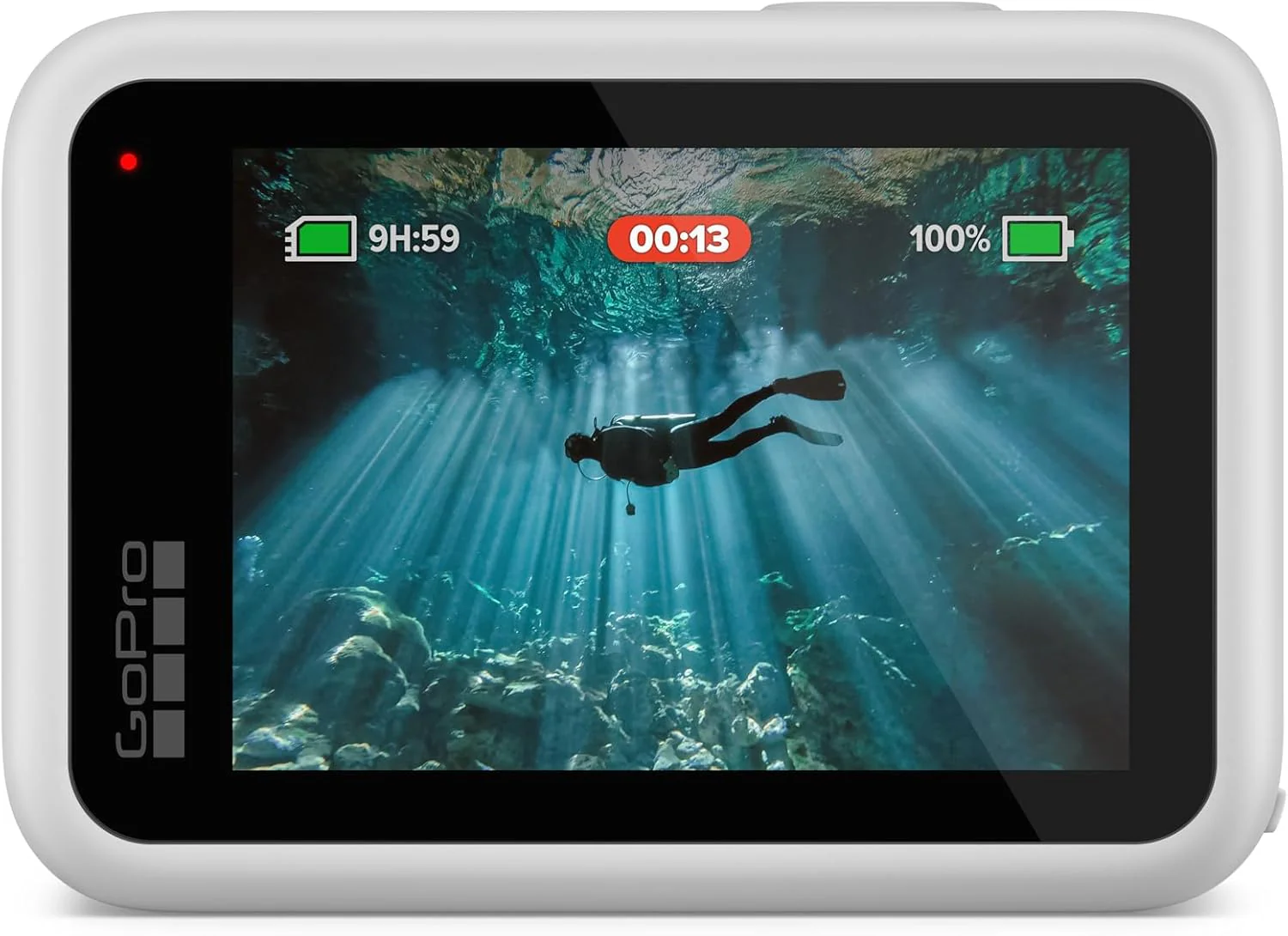 Caméra d'action noire étanche avec vidéo 5,3K60, photo 27 MP + compatible avec les objectifs de la série HB