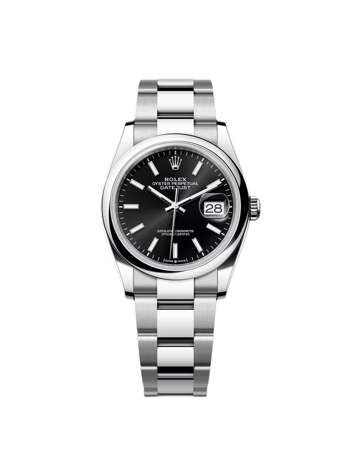 【Super Clone】RLX  Datejust 36mm 126200 Stainless Steel Black Dial Jubilee Watch