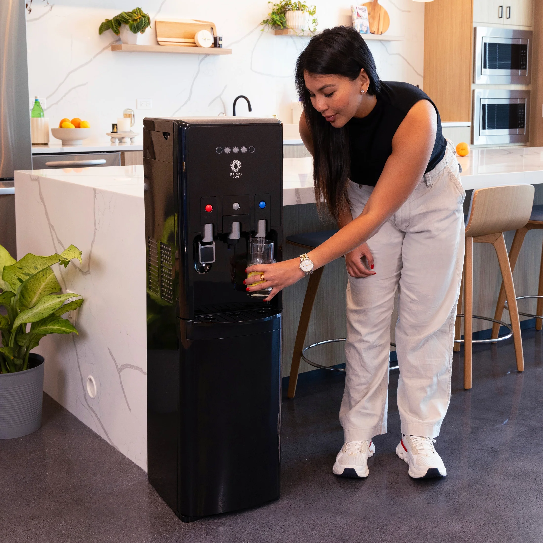 Bottom Loading Pro 2 Temp Water Dispenser with Single-Serve Coffee Maker, Black(Black) - Image 9