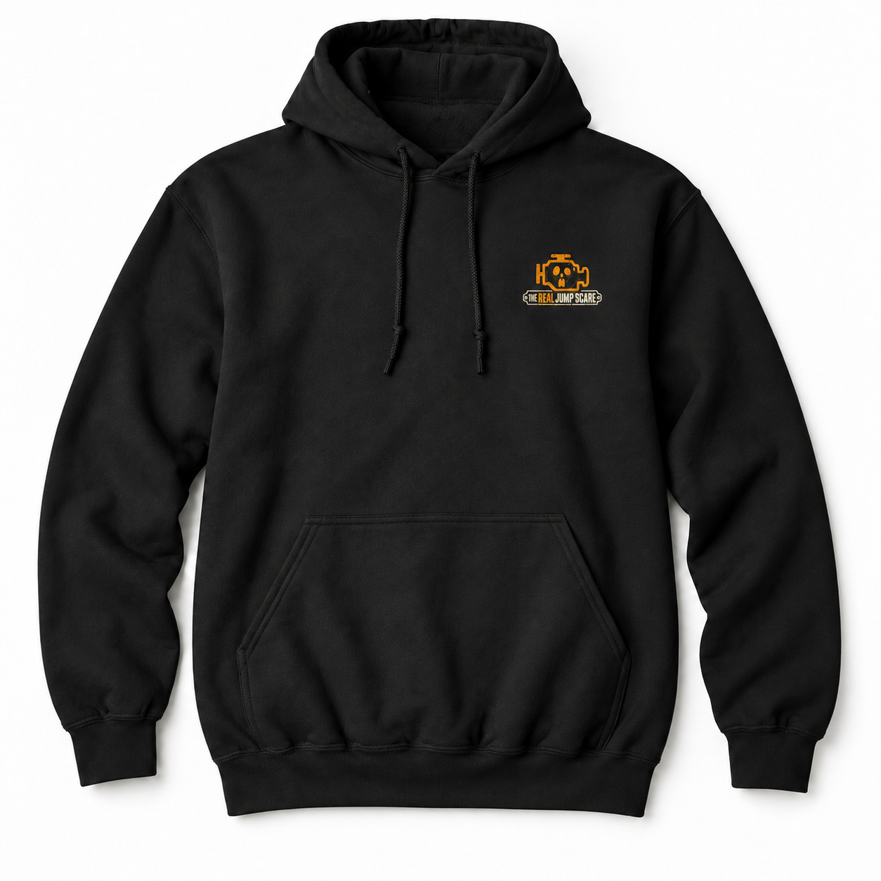 The Real Jump Scare Chest Print Hoodie