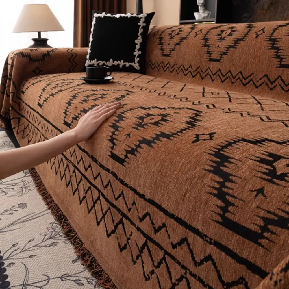 Chenille Retro Durable Scratch-resistant Sofa Protection Couch Cover