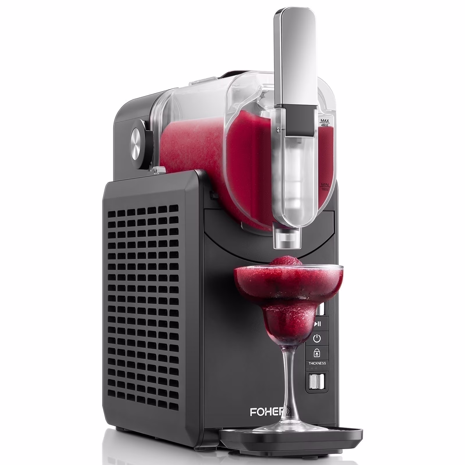 5 - in - 1 Slushie Machine, No Ice Needed, 15 Min Slushy Machine for Home with Self - Cleaning, Professional Frozen Drink Maker, 5 Preset Programs, Frozen Margaritas, Frapps, Milkshakes, and More, FOHERE