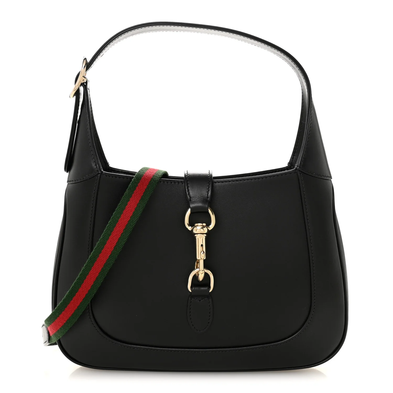 Calfskin Small Jackie Shoulder Bag Black