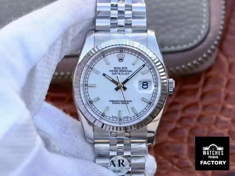Rolex Datejust 116234 36mm AR Factory White Enamel Dial
