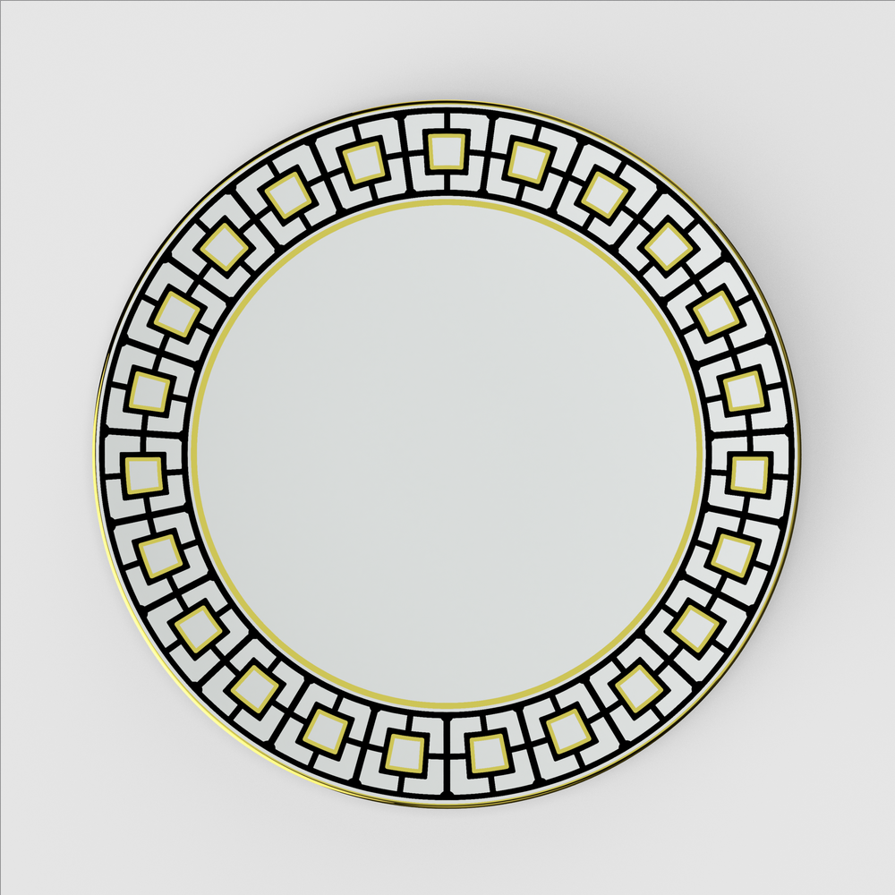 MetroChic Dinner plate - Multi-colored, 10.8'', Premium Bone Porcelain