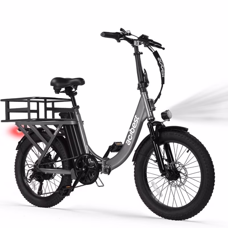 Electric Bike for Adults, Mars 20'' Fat Tire Folding Ebike with Peak 1200W Motor, 7 Speed 28MPH, 48V 499Wh Removable Battery, Adjustable Bike Stem, Foldable Electric Bicycle UL2849 (Black)(Black/Standard) - Image 5