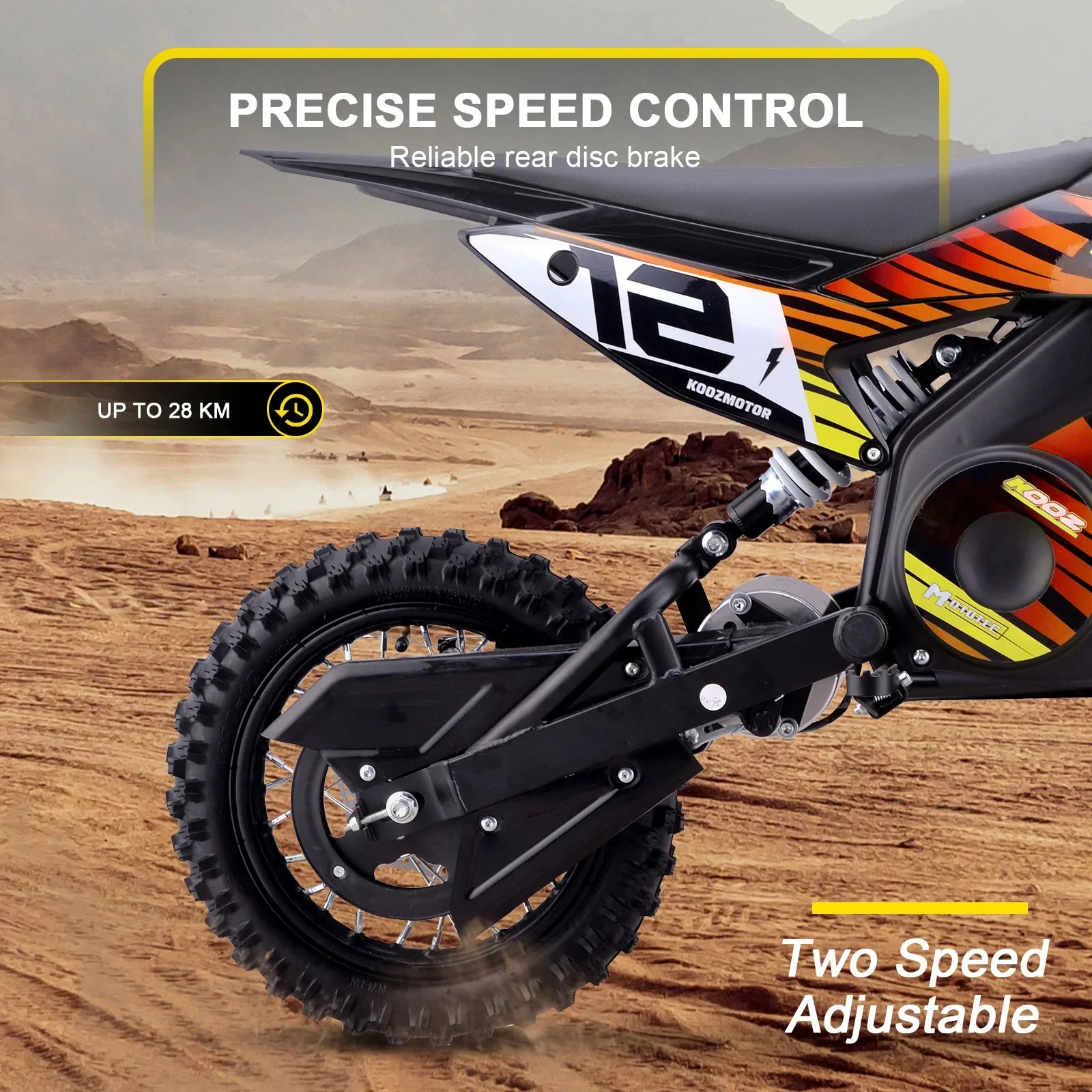 MotoTec 36v 1000w (HP112E) Electric Dirt Bike Blue