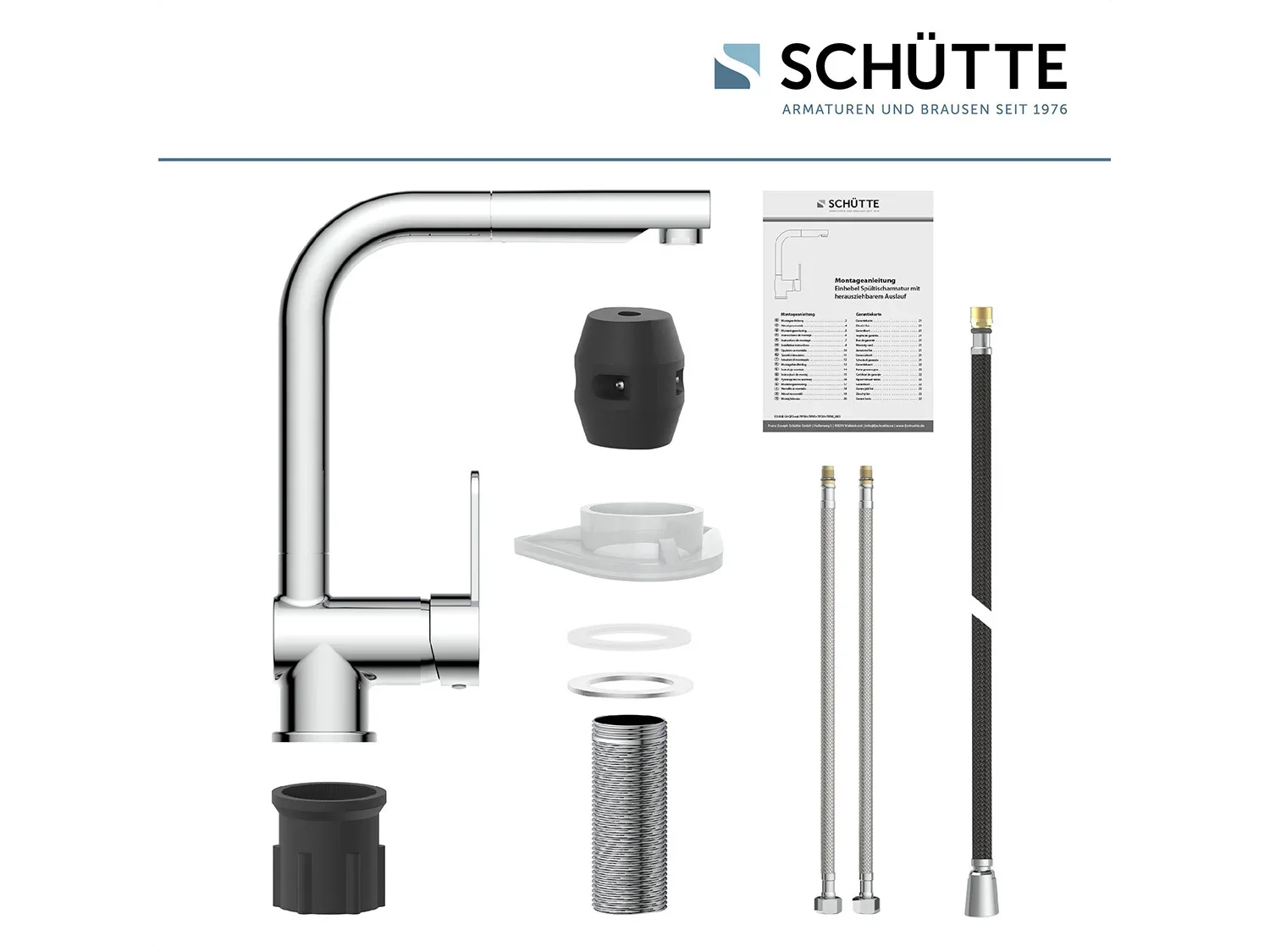 Schtte Mitigeur robinet de cuisine LONDON, avec bec extensible