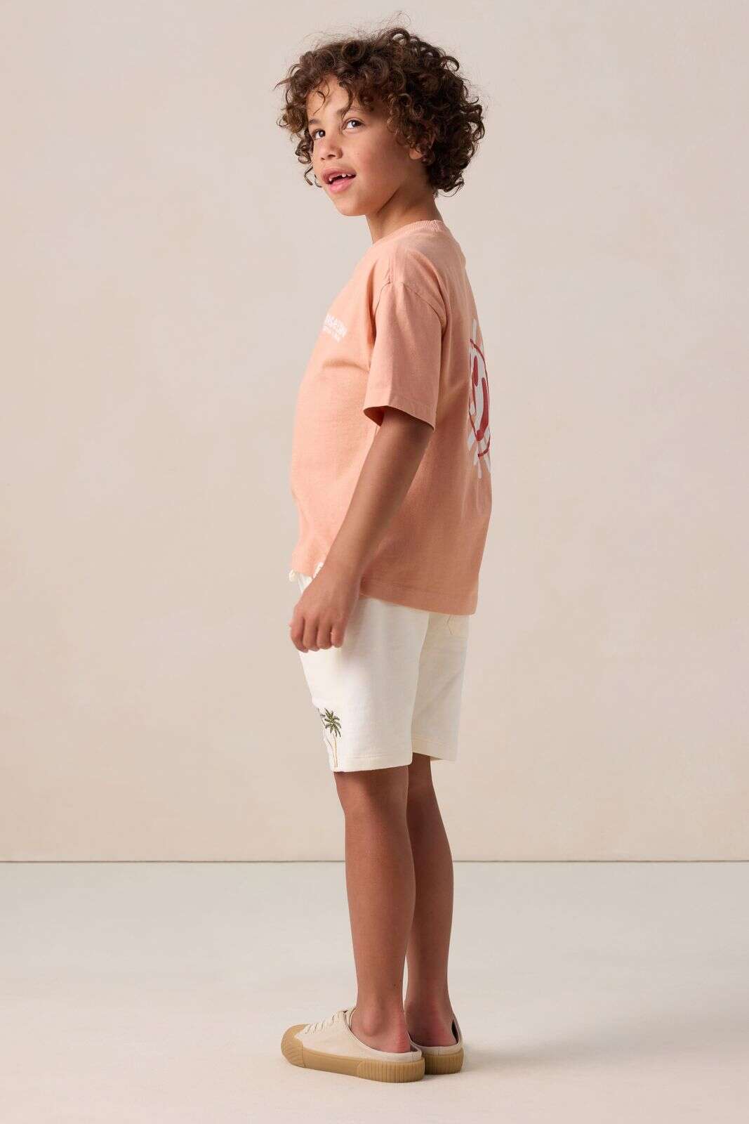 Oranje oversized T-shirt met artwork