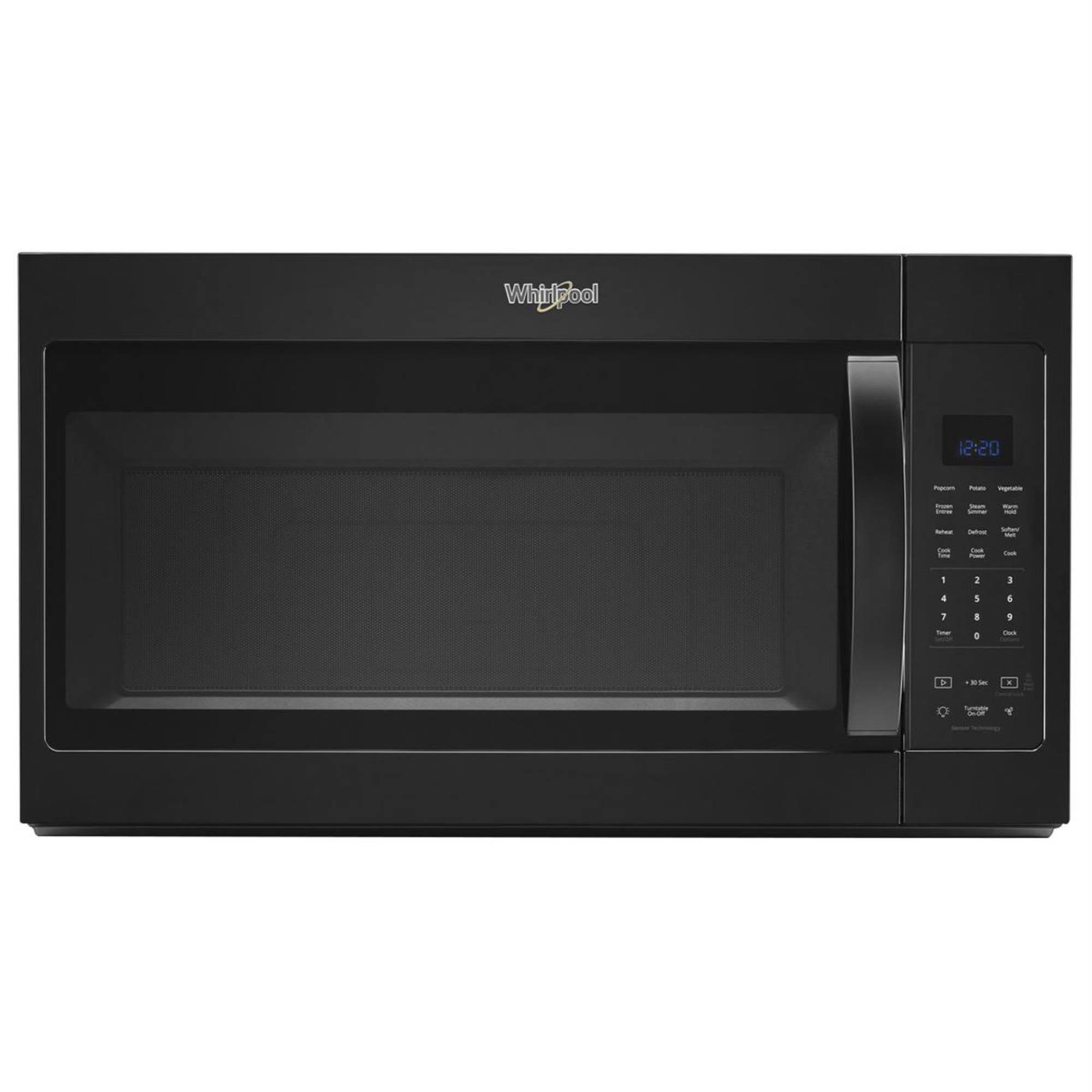 Whirlpool 1.9 Cu. ft. Black Steam Microwave with Sensor Cooking