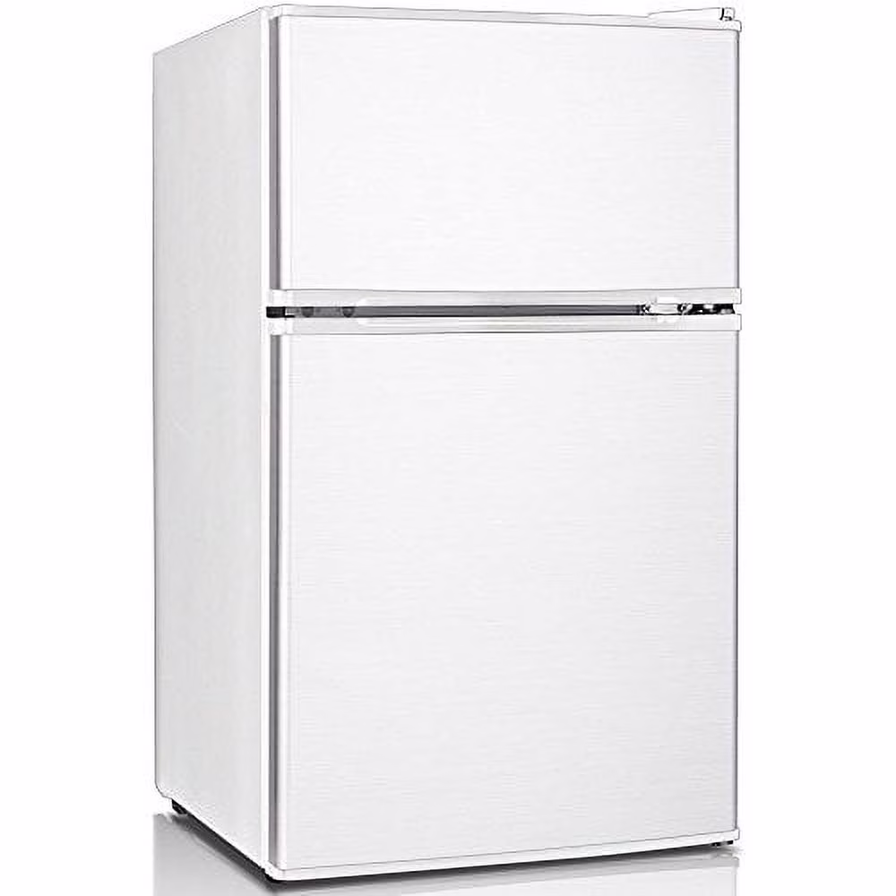 New Standard 3.1 Cu. ft. 18.5 in W Compact Standard Door Refrigerator/Freezer, White, KSTRC312CW(3.1 cu ft/White)
